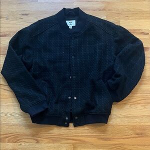 MODE OF ONE Textured Black Bomber Jacket